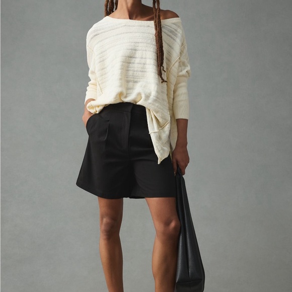 Pilcro by Anthropologie oversized sweater tunic in ivory - Picture 3 of 15